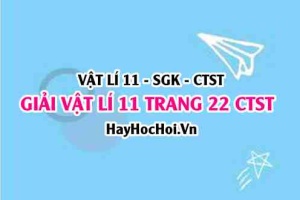 Giải Vật lí 11 trang 22 Chân trời sáng tạo SGK